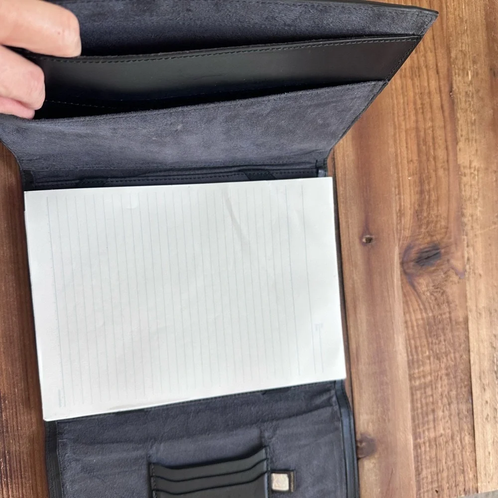 Roberto Cavalli Leather Organizer with Silver Clasp